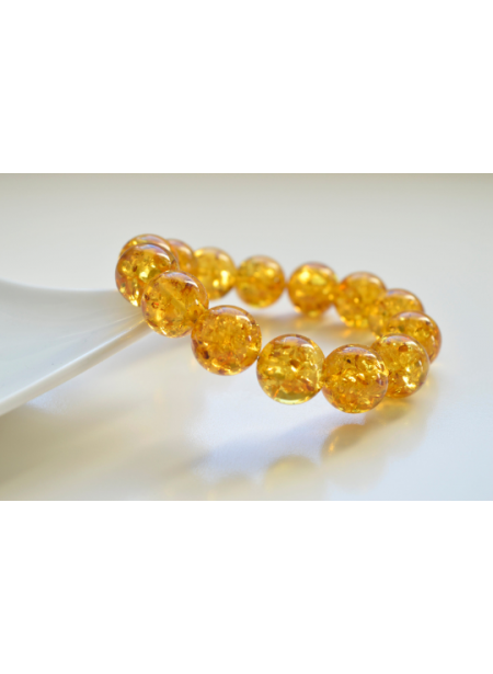 Amber Bracelet beads 22.45 grams quality polished handmade near Baltic Sea  perfectly round beads